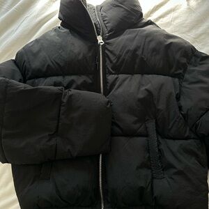 Bershka Charcoal Puffer Jacket